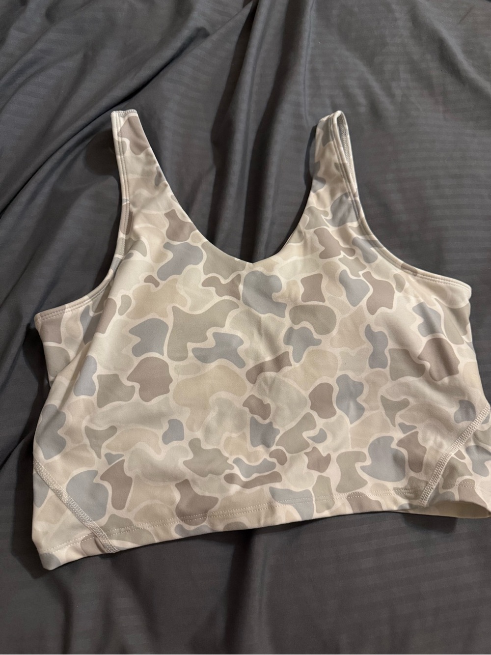 Local Girl Camo Scoop Neck Crop Tank Top - Women